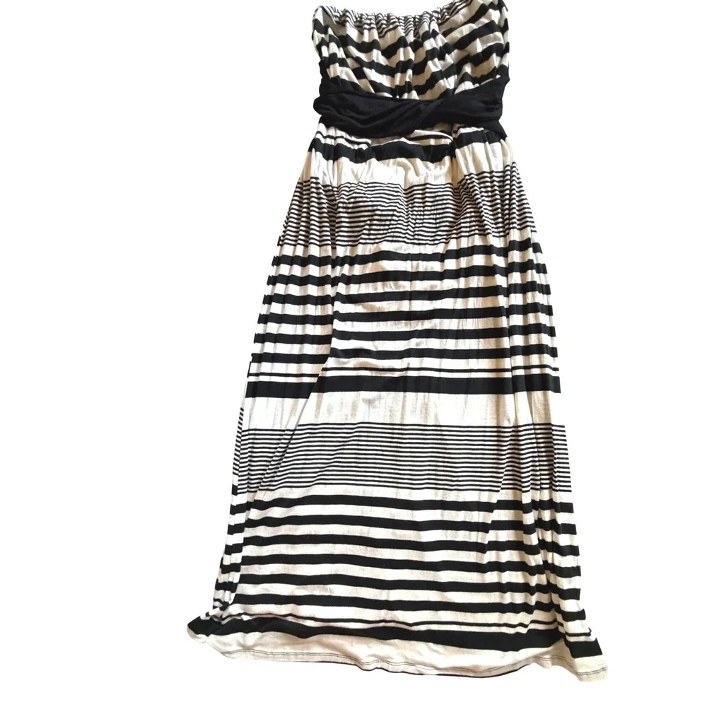 black and white empire waist dress Vintage Black and White Empire Waist Dress